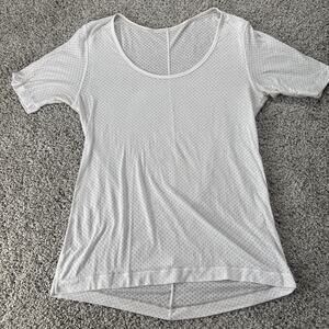 Lululemon 8 Drish Tee Burnout Diamond White Translucent